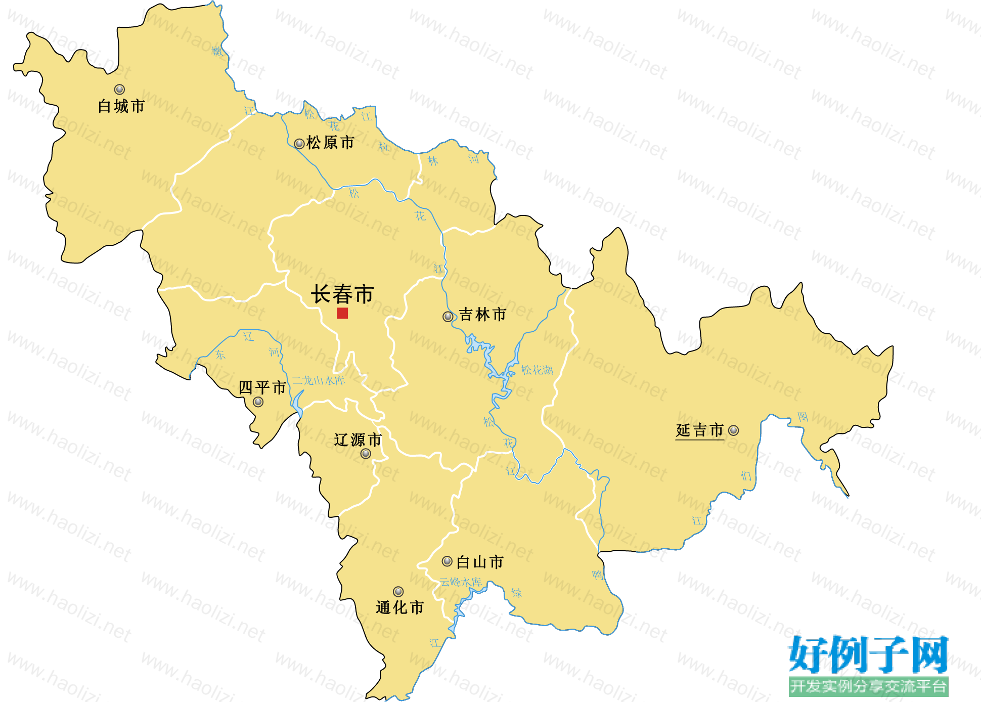 吉林省县级地图图片